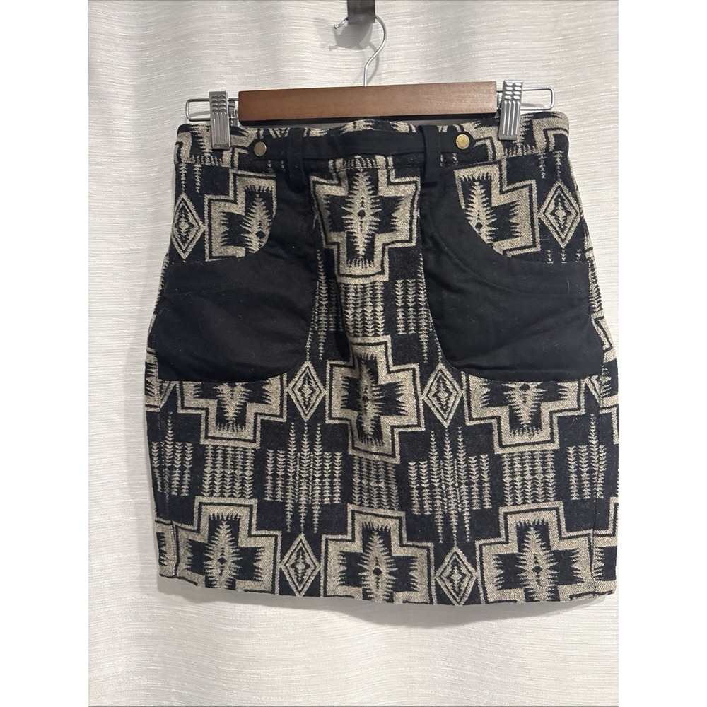 Pendleton Portland Collection EUC 100% Wool Aztec Print Skirt Size S